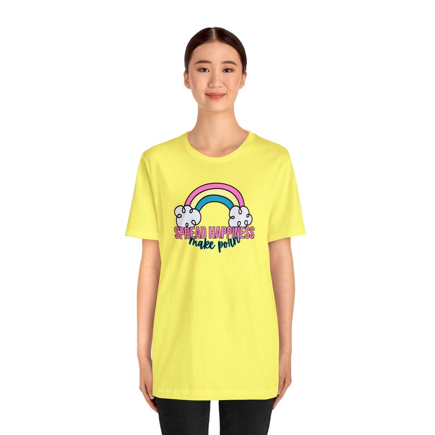 "Spread Happiness Make Porn" Unisex Short Sleeve Tee