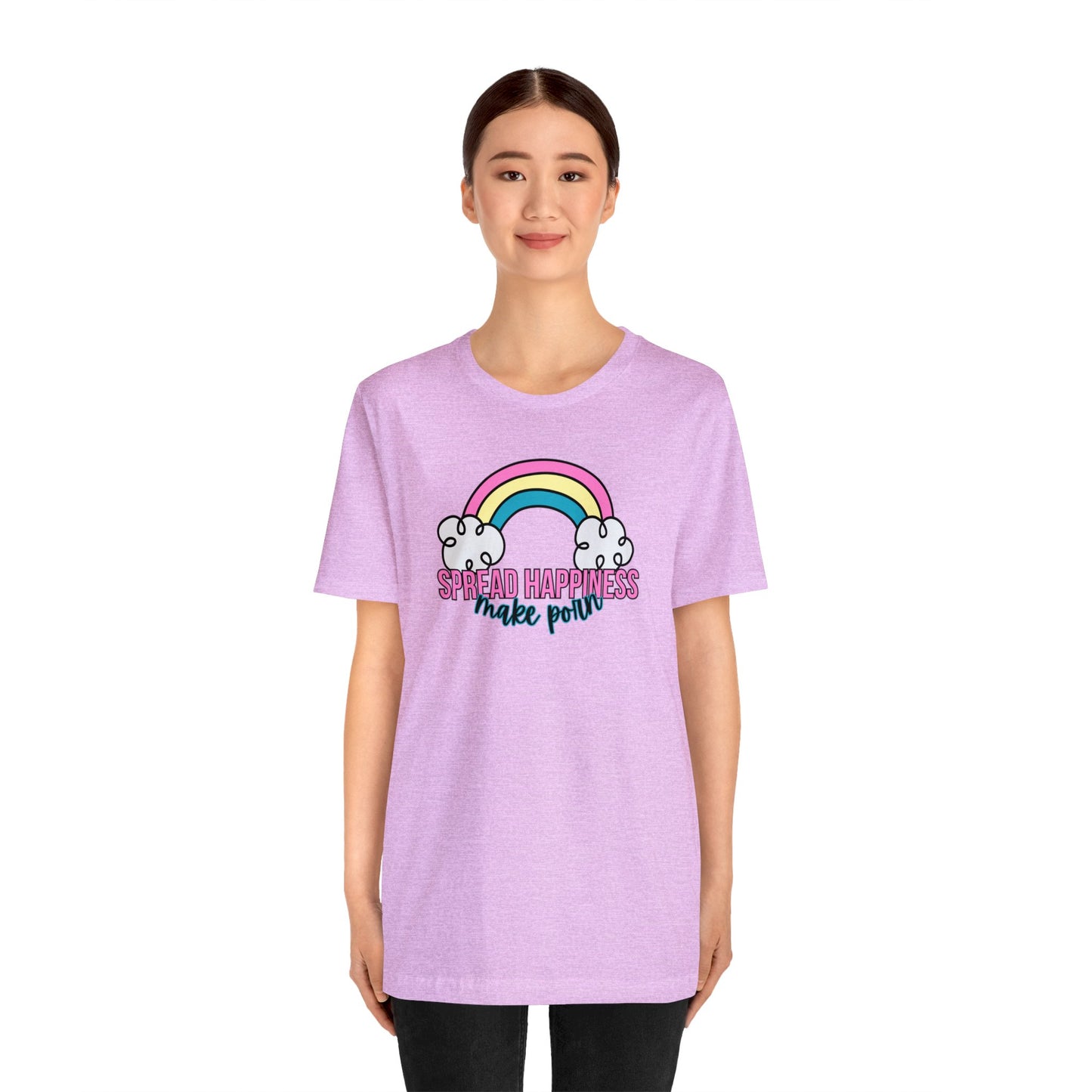 "Spread Happiness Make Porn" Unisex Short Sleeve Tee