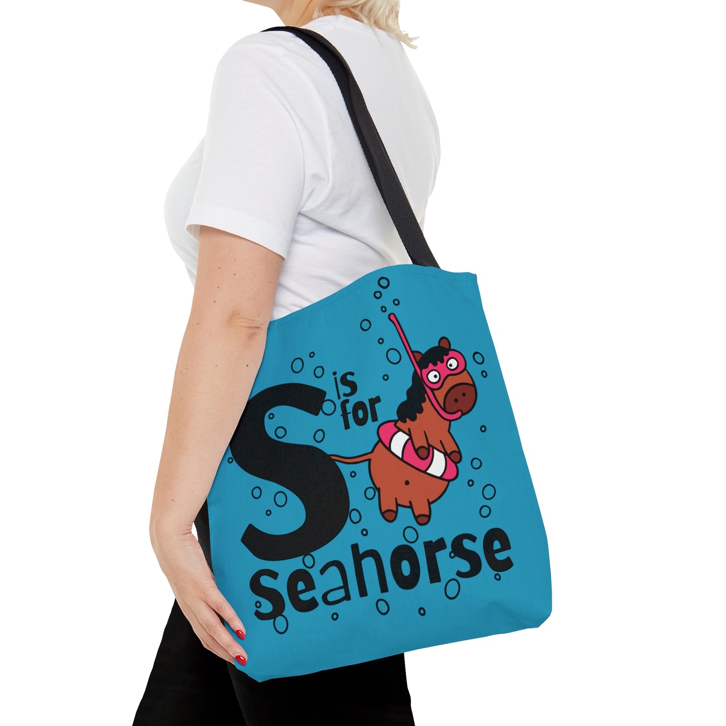 "S is for Seahorse" Tote Bag
