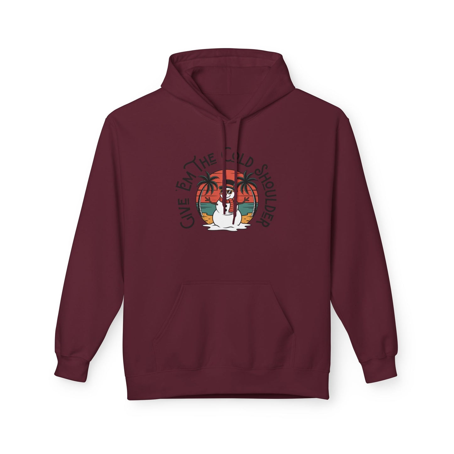 Cold Shoulder Fleece Hoodie