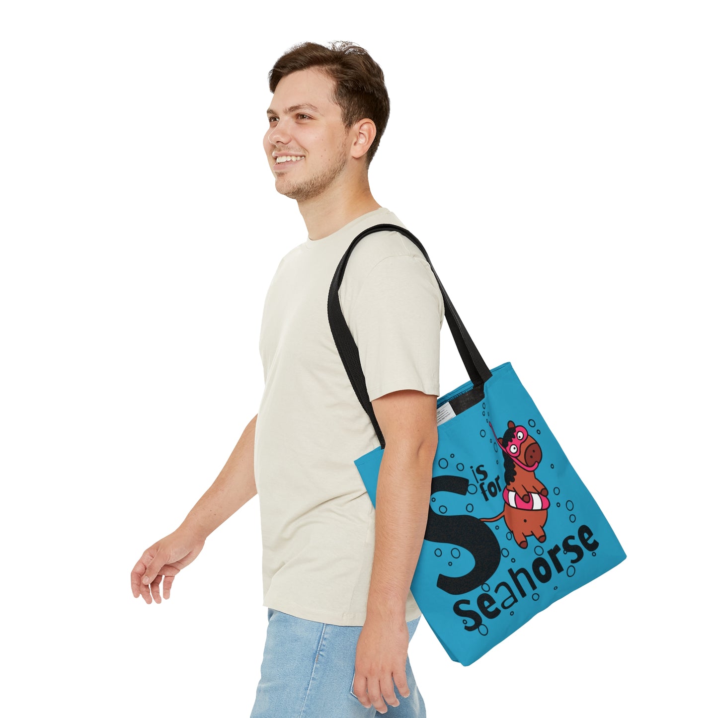 "S is for Seahorse" Tote Bag