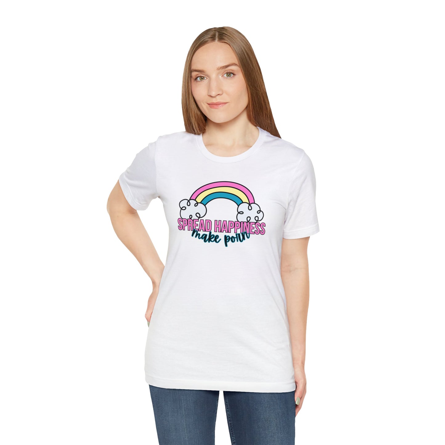 "Spread Happiness Make Porn" Unisex Short Sleeve Tee
