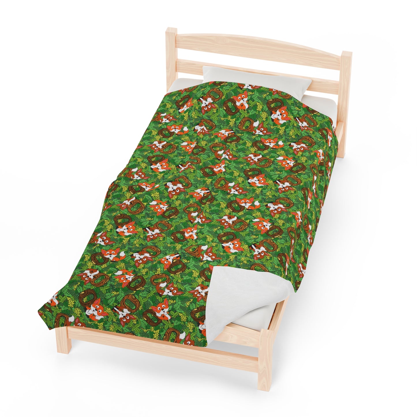 "Zero Fox" Velveteen Plush Blanket
