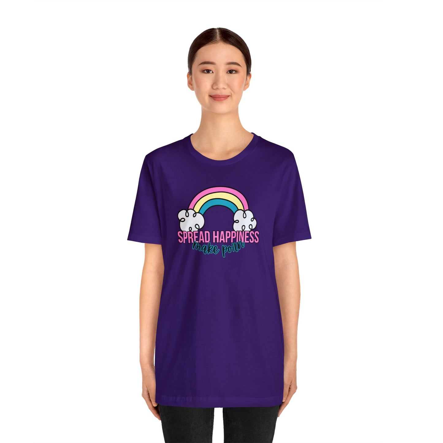 "Spread Happiness Make Porn" Unisex Short Sleeve Tee