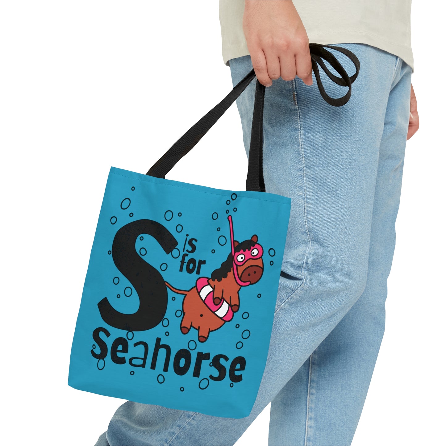 "S is for Seahorse" Tote Bag