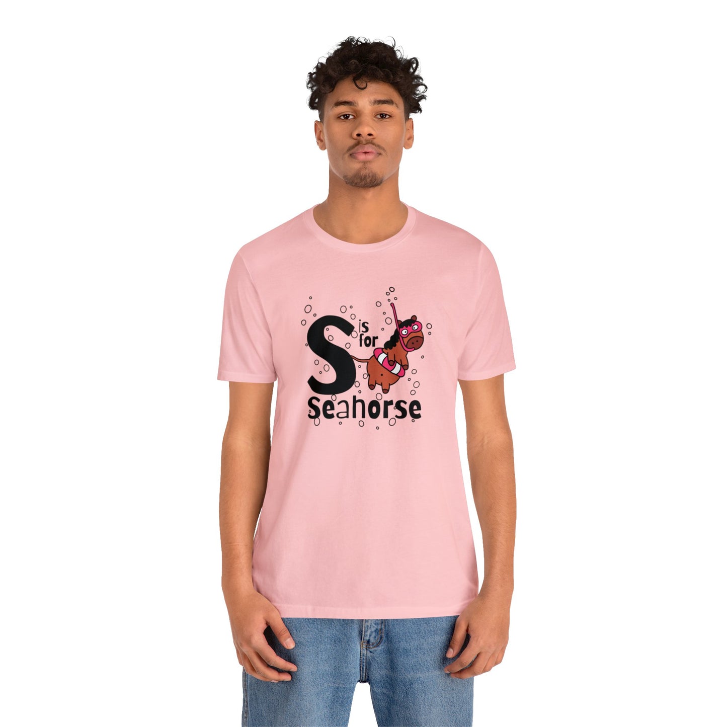 "S is for Seahorse" Unisex Short Sleeve Tee