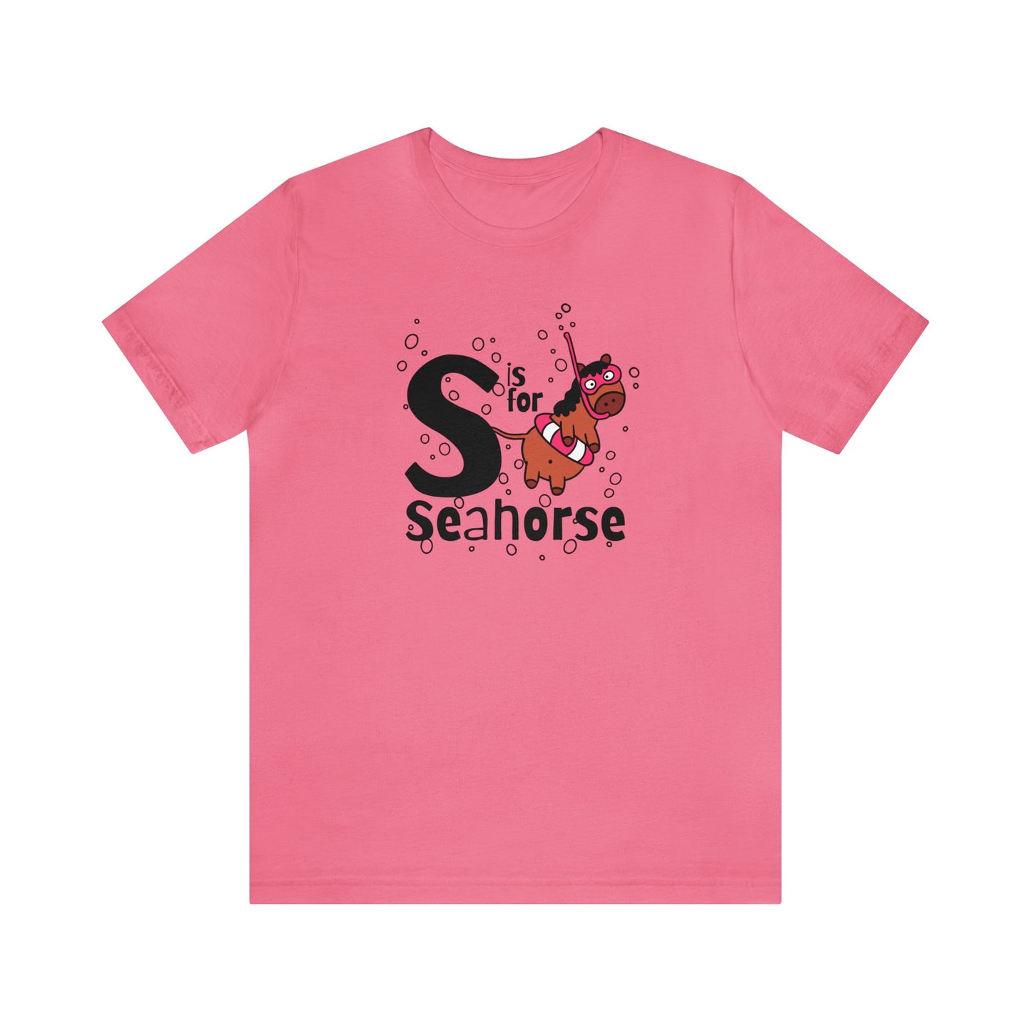 "S is for Seahorse" Unisex Short Sleeve Tee