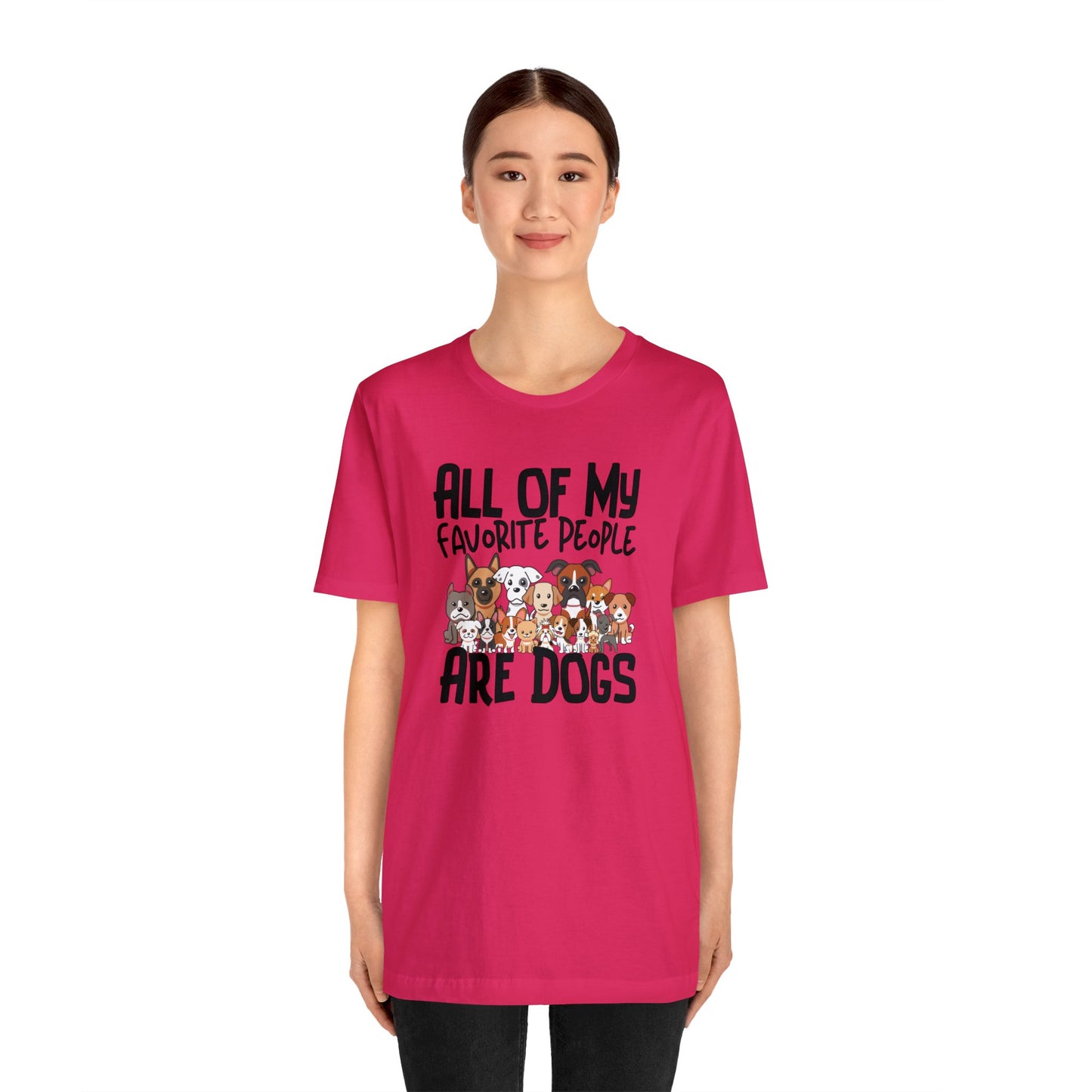 "My favorite People Are Dogs" Unisex Short Sleeve Tee