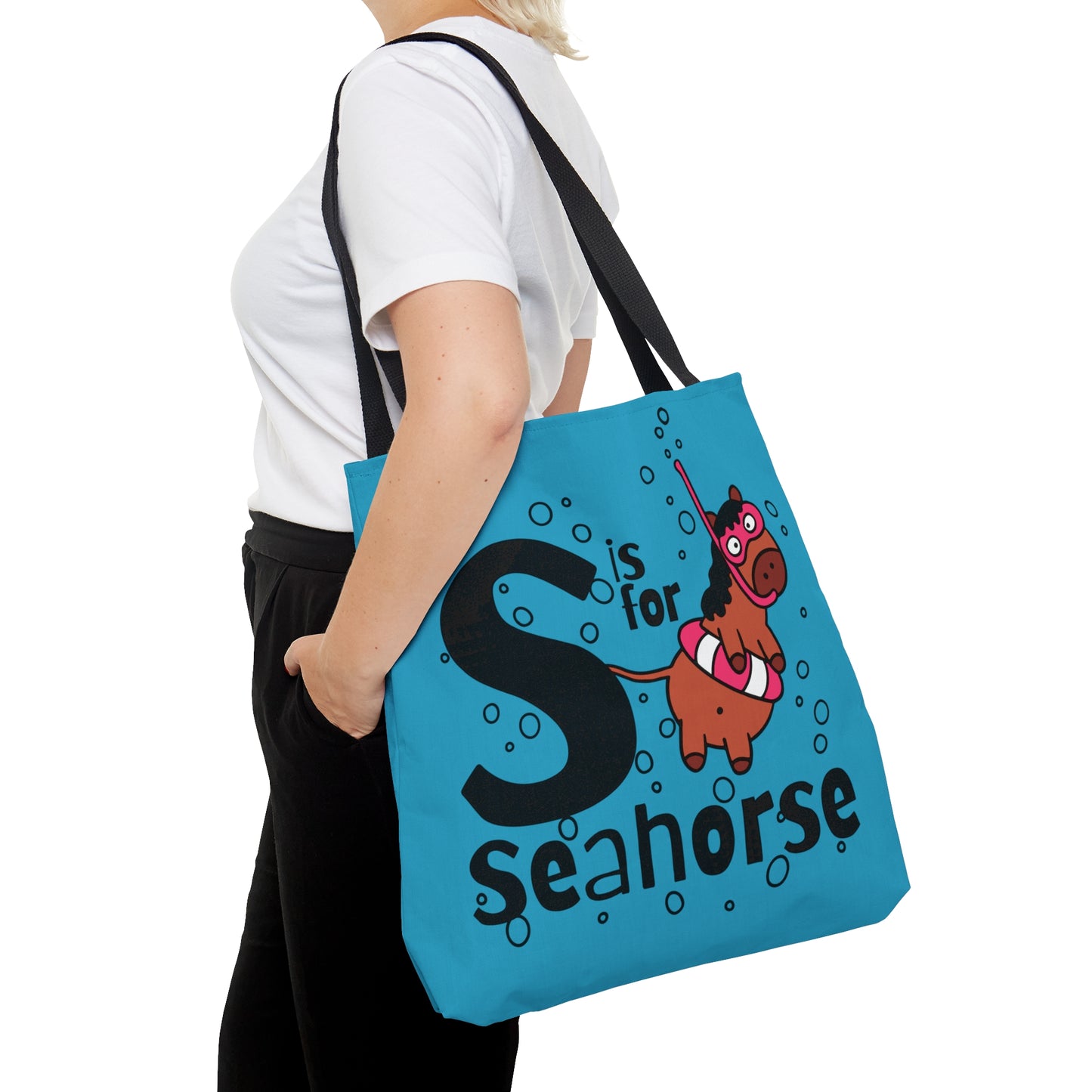 "S is for Seahorse" Tote Bag