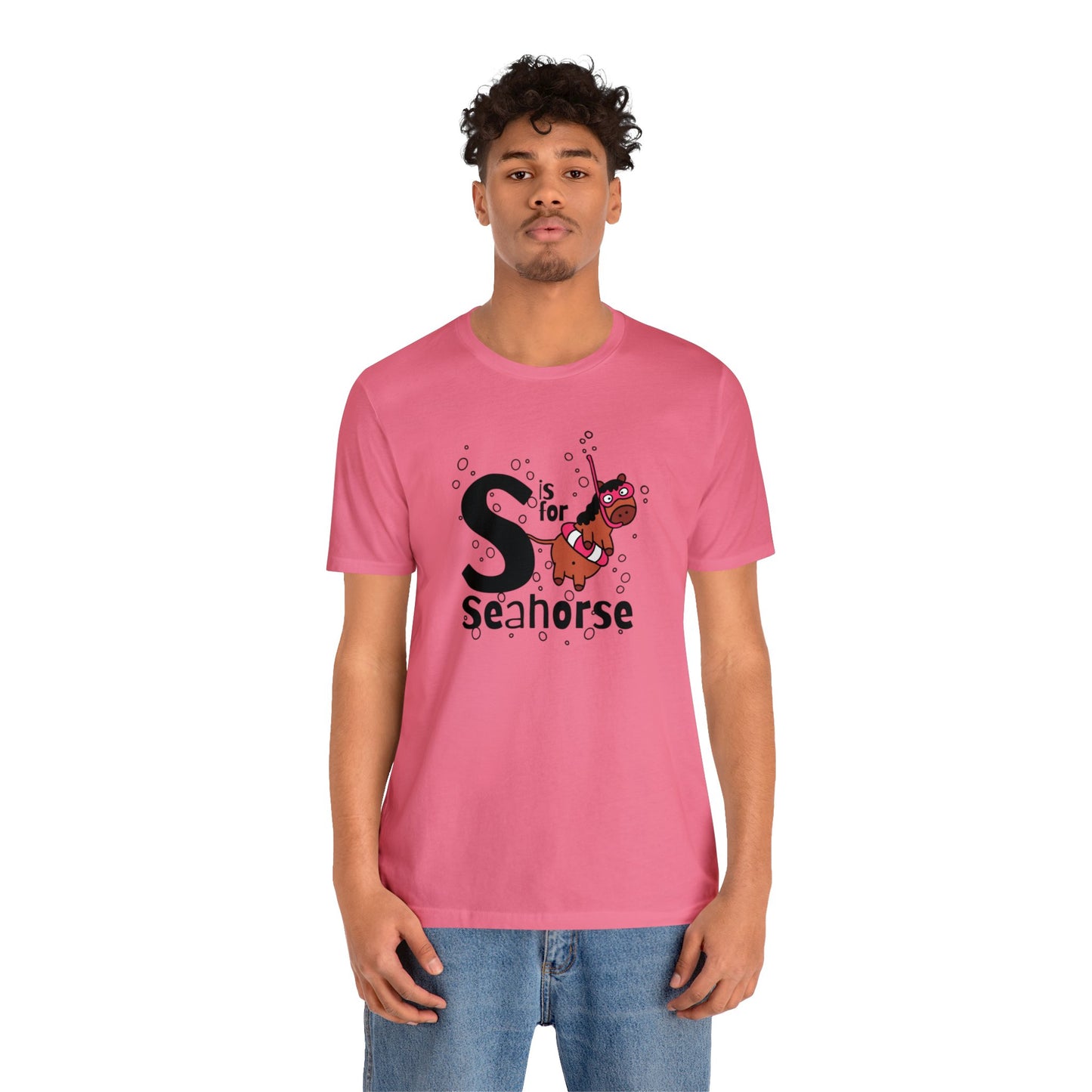"S is for Seahorse" Unisex Short Sleeve Tee