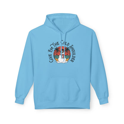 Cold Shoulder Fleece Hoodie