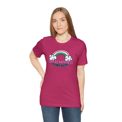 "Spread Happiness Make Porn" Unisex Short Sleeve Tee