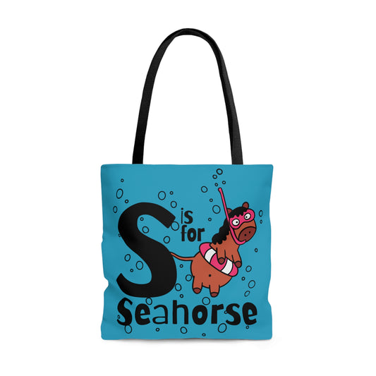 "S is for Seahorse" Tote Bag