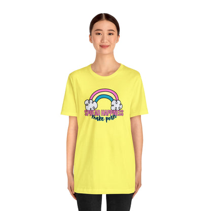 "Spread Happiness Make Porn" Unisex Short Sleeve Tee