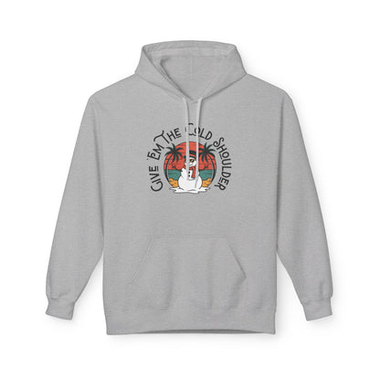 Cold Shoulder Fleece Hoodie