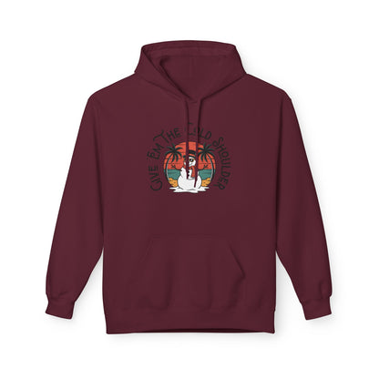 Cold Shoulder Fleece Hoodie
