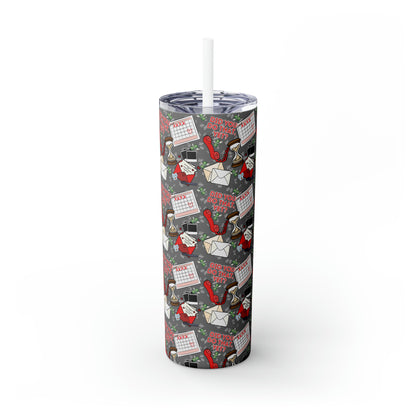 "Did You Do That Yet?" Prison Wife Skinny Tumbler with Straw, 20oz