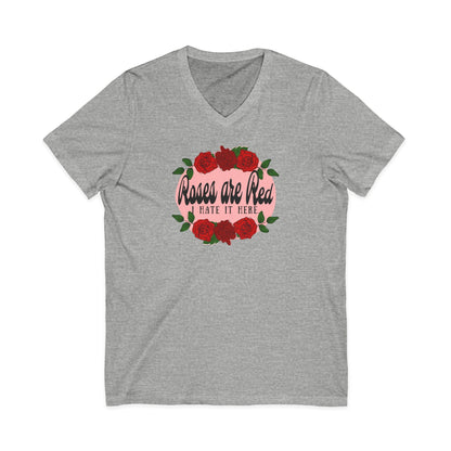 Roses are Red, I Hate it Here V-Neck T-Shirt