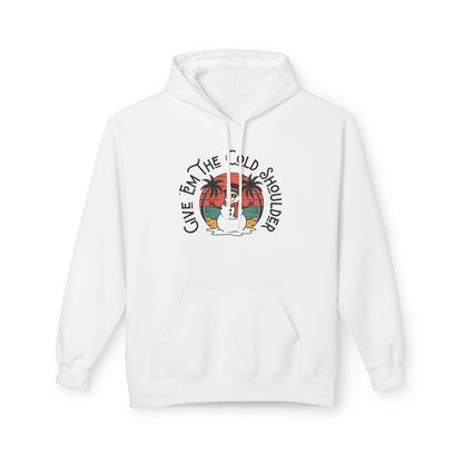 Cold Shoulder Fleece Hoodie