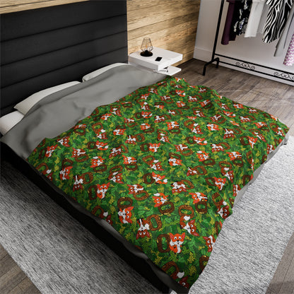 "Zero Fox" Velveteen Plush Blanket