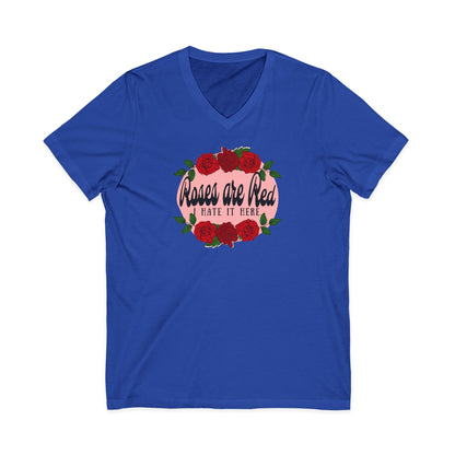 Roses are Red, I Hate it Here V-Neck T-Shirt