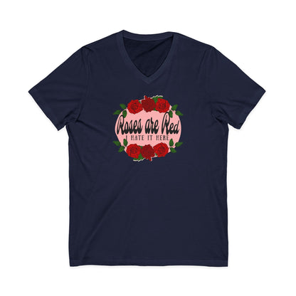 Roses are Red, I Hate it Here V-Neck T-Shirt
