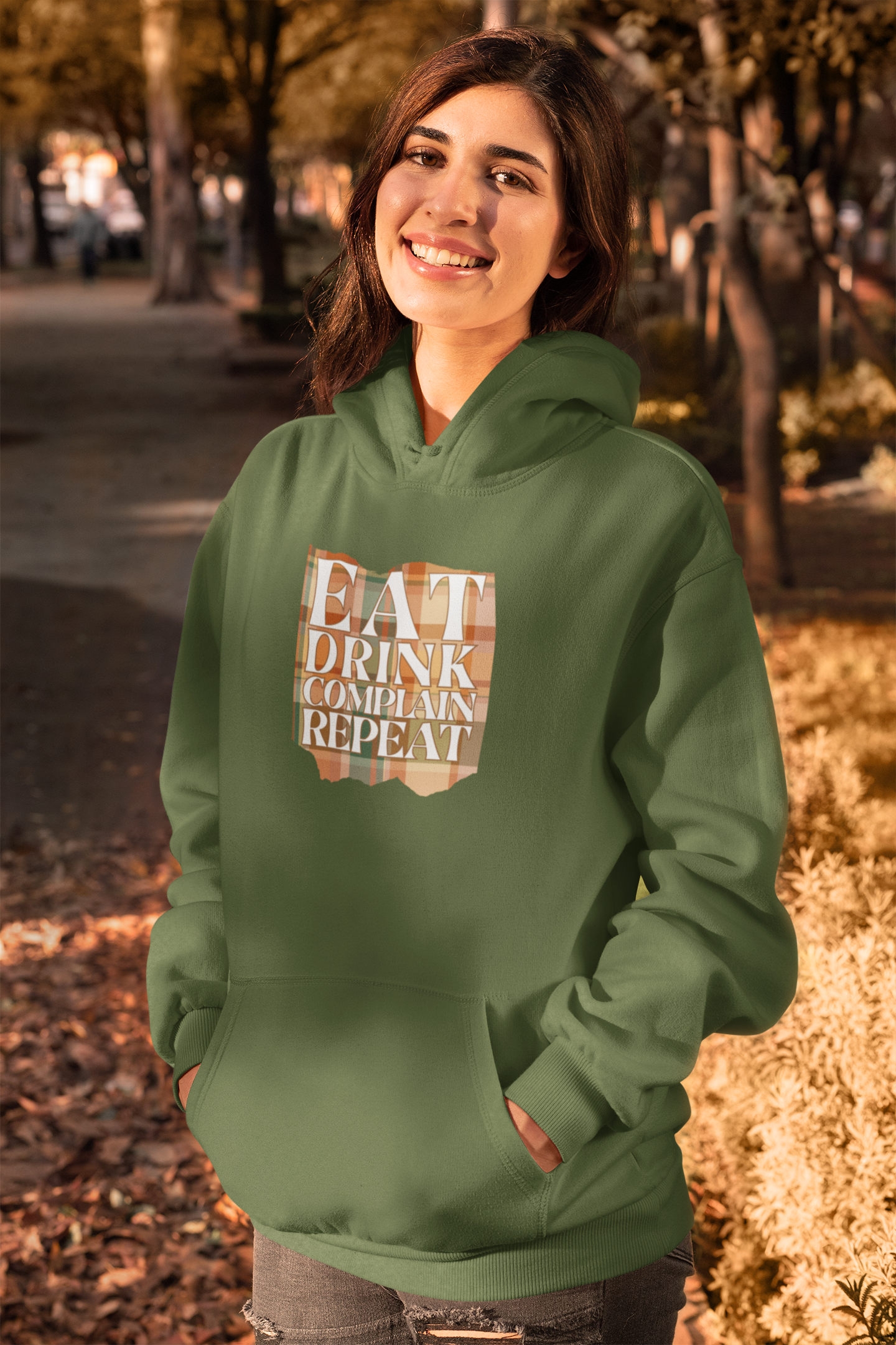 Eat Drink Complain Repeat Fleece Hoodie