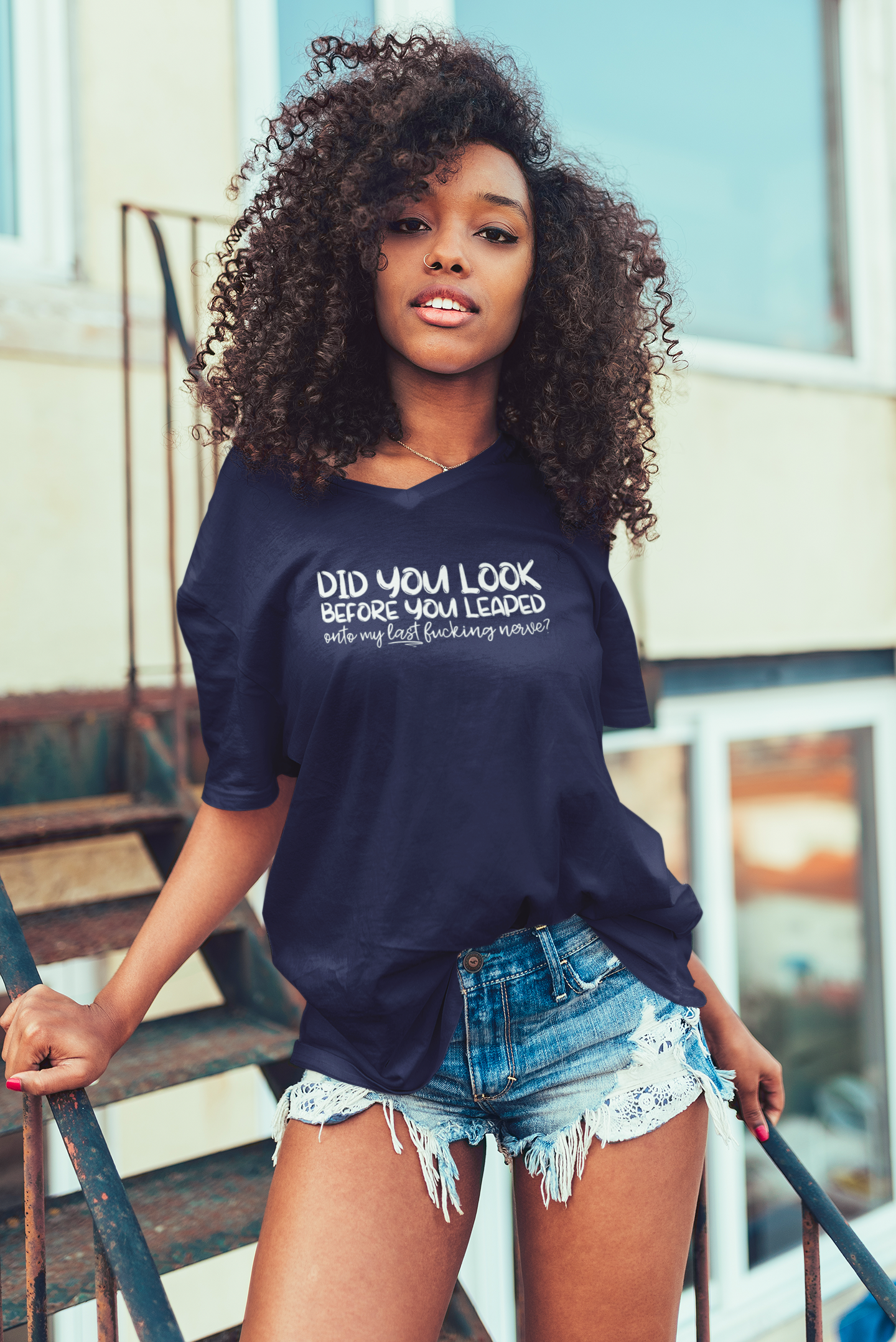 Last Nerve V-Neck T-Shirt