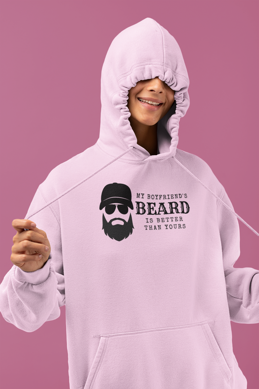 My Boyfriend's Beard Fleece Hoodie