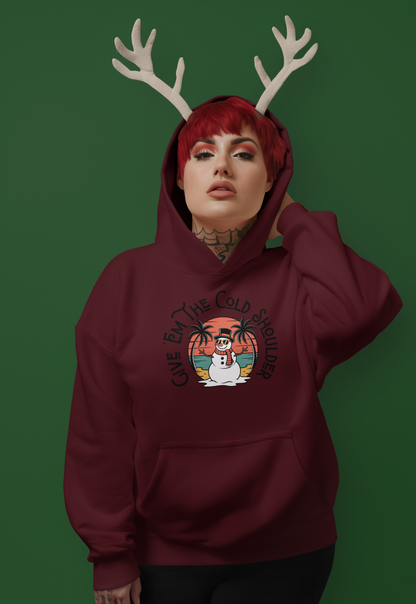 Cold Shoulder Fleece Hoodie