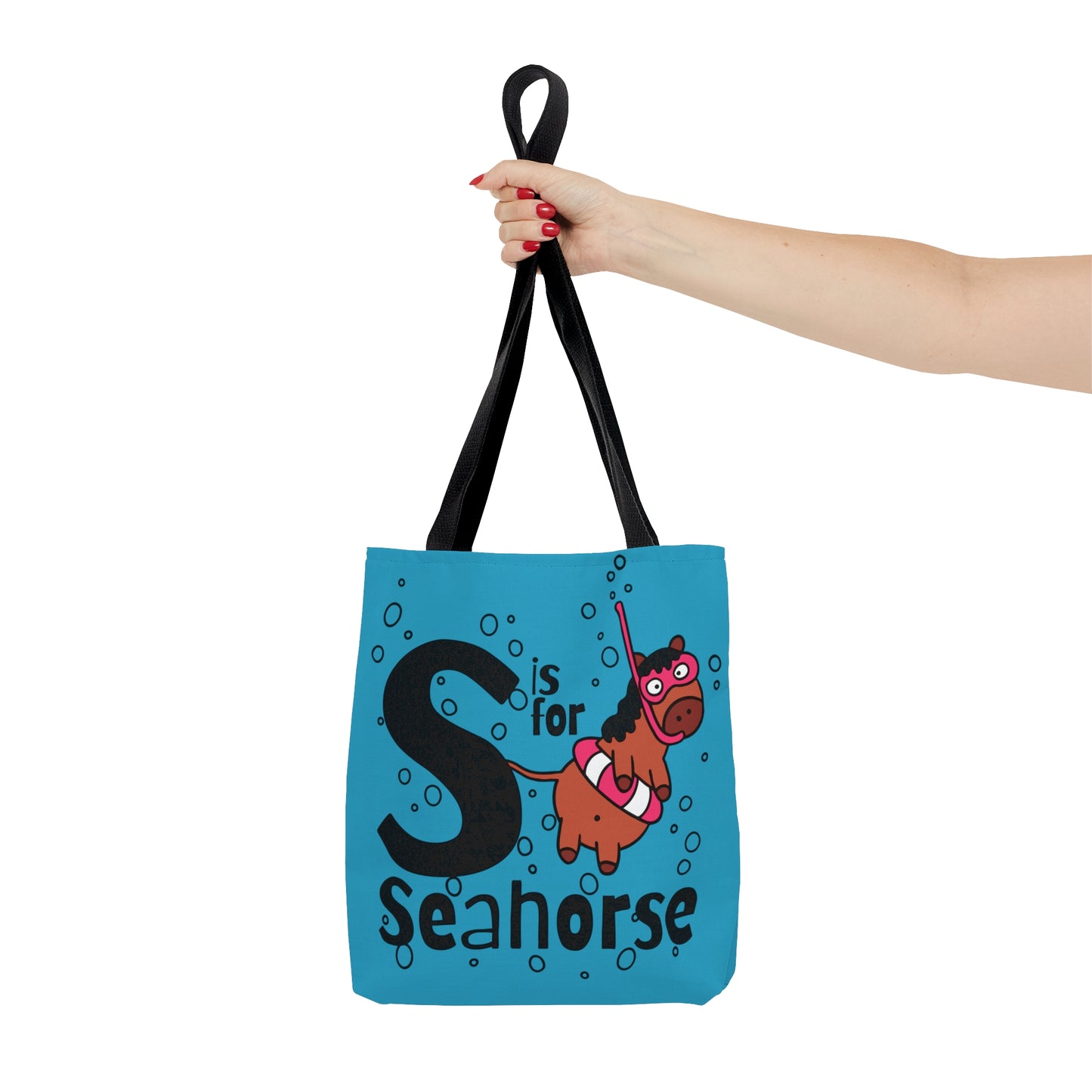 "S is for Seahorse" Tote Bag