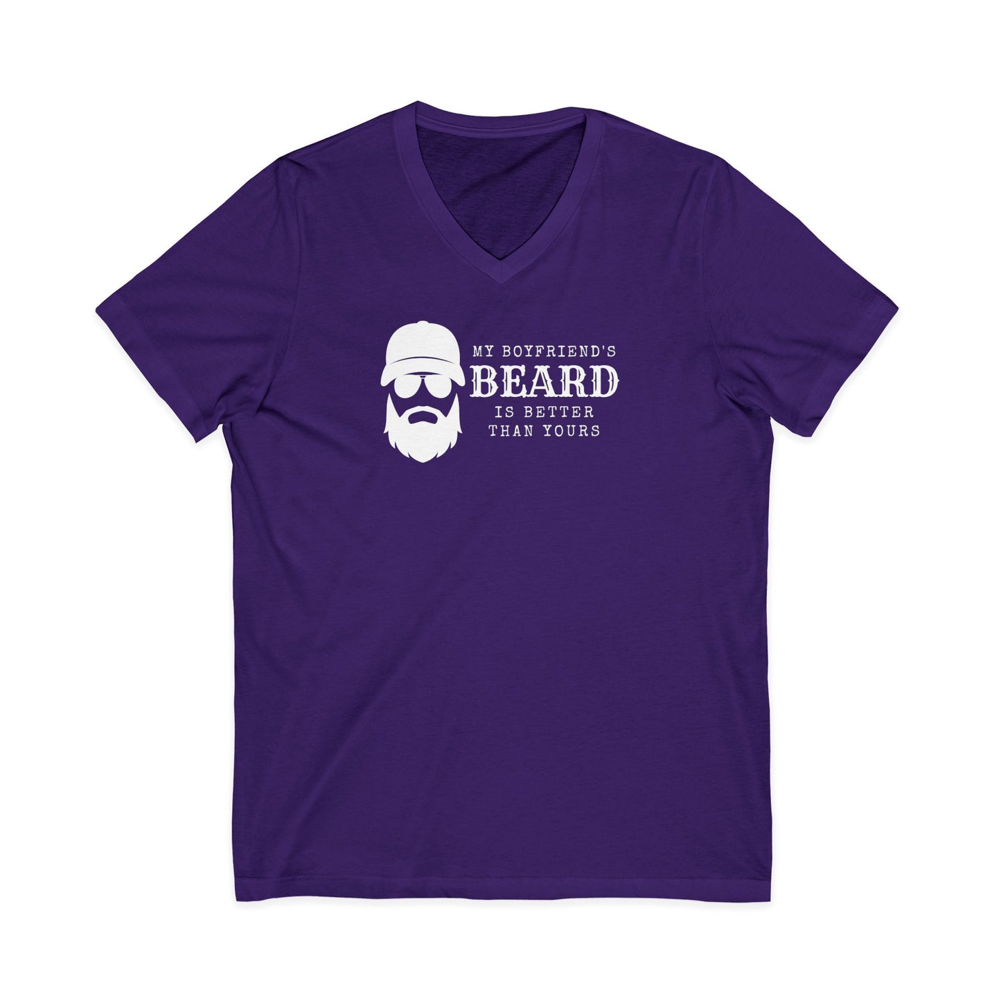 My Boyfriend's Beard V-Neck T-Shirt