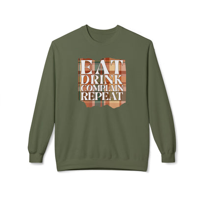 Eat Drink Complain Repeat Crewneck Sweatshirt