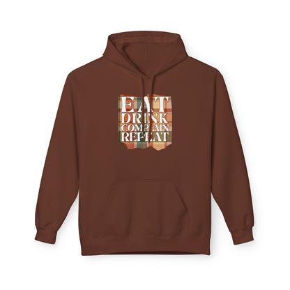 Eat Drink Complain Repeat Fleece Hoodie