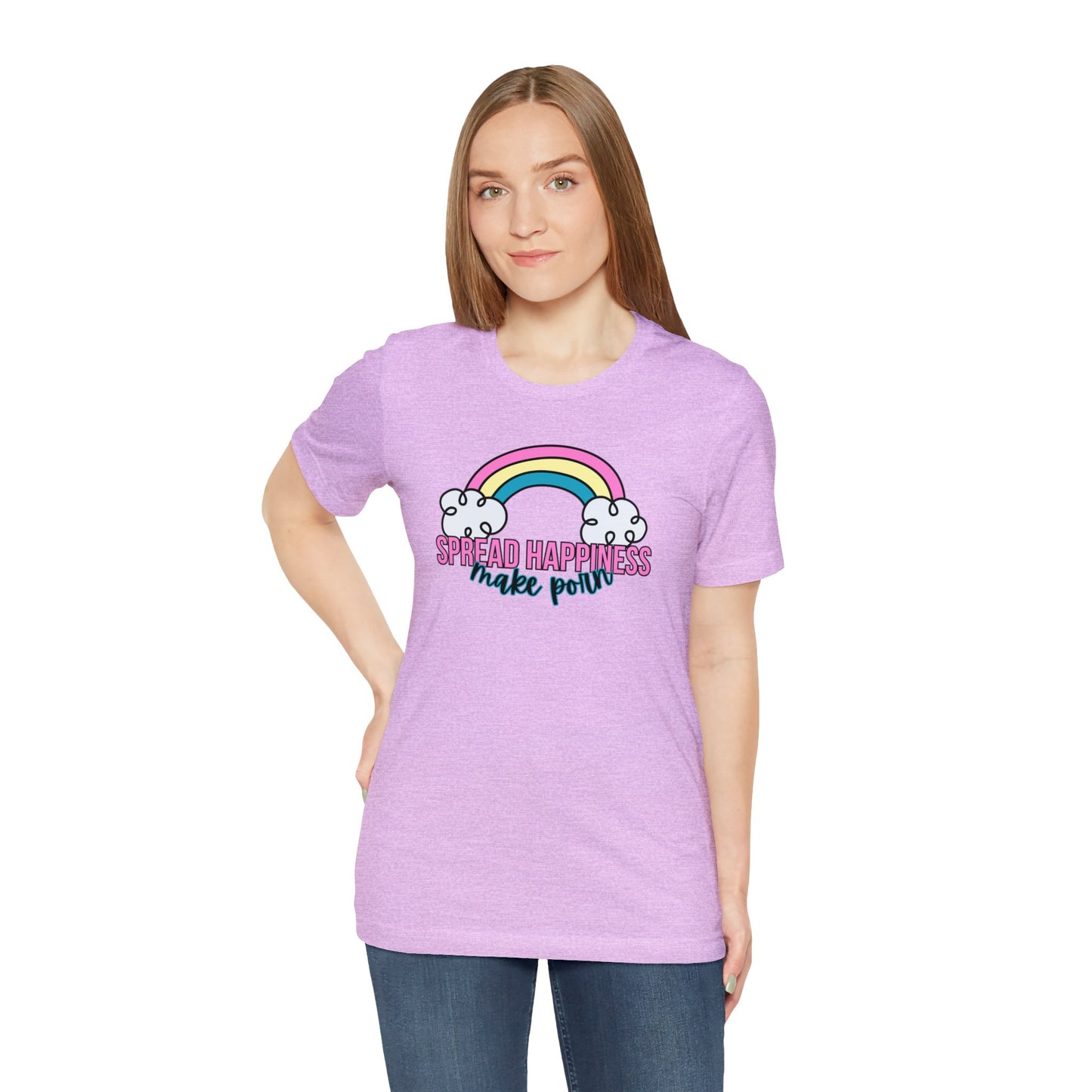 "Spread Happiness Make Porn" Unisex Short Sleeve Tee