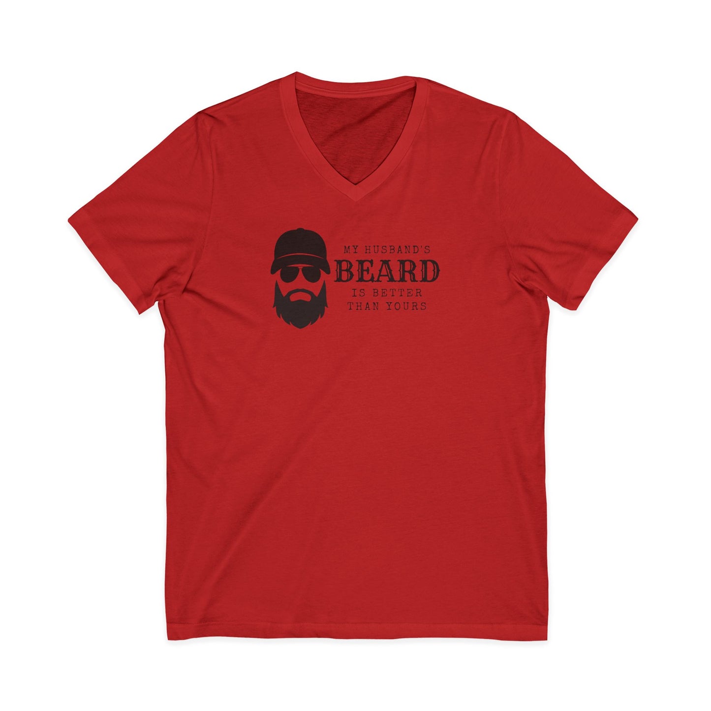 My Husband's Beard V-Neck T-Shirt