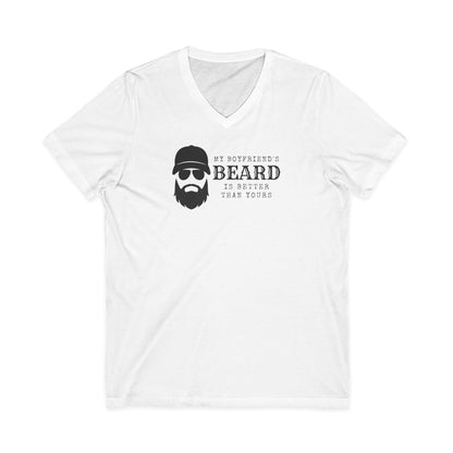 My Boyfriend's Beard V-Neck T-Shirt