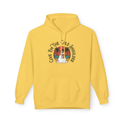 Cold Shoulder Fleece Hoodie