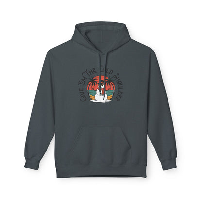 Cold Shoulder Fleece Hoodie