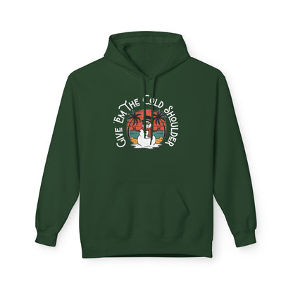 Cold Shoulder Fleece Hoodie
