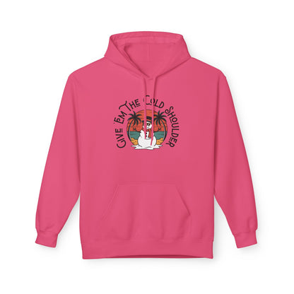 Cold Shoulder Fleece Hoodie