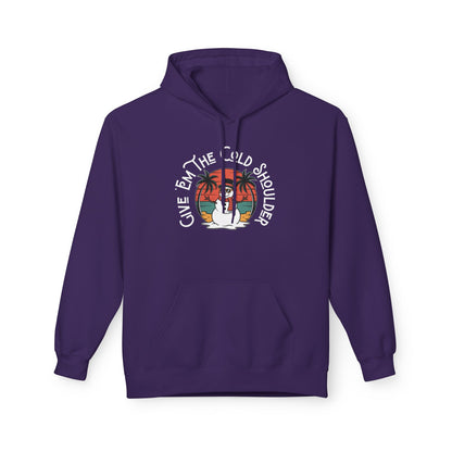 Cold Shoulder Fleece Hoodie