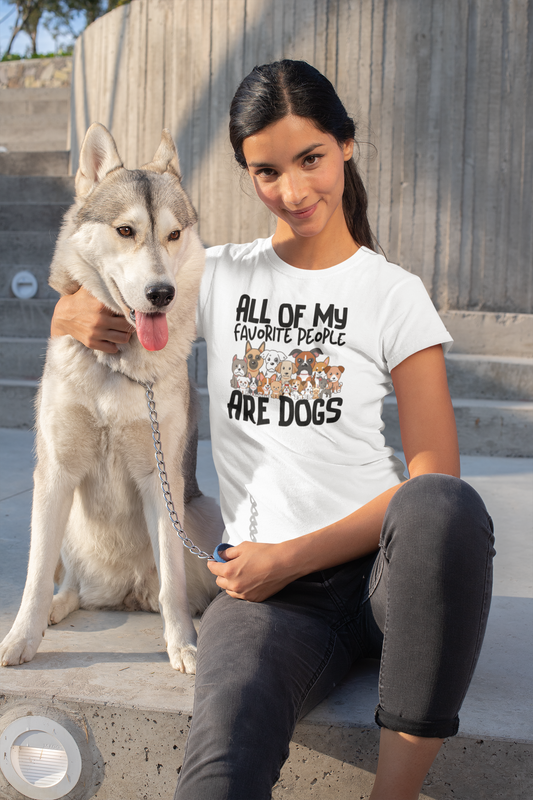"My favorite People Are Dogs" Unisex Short Sleeve Tee